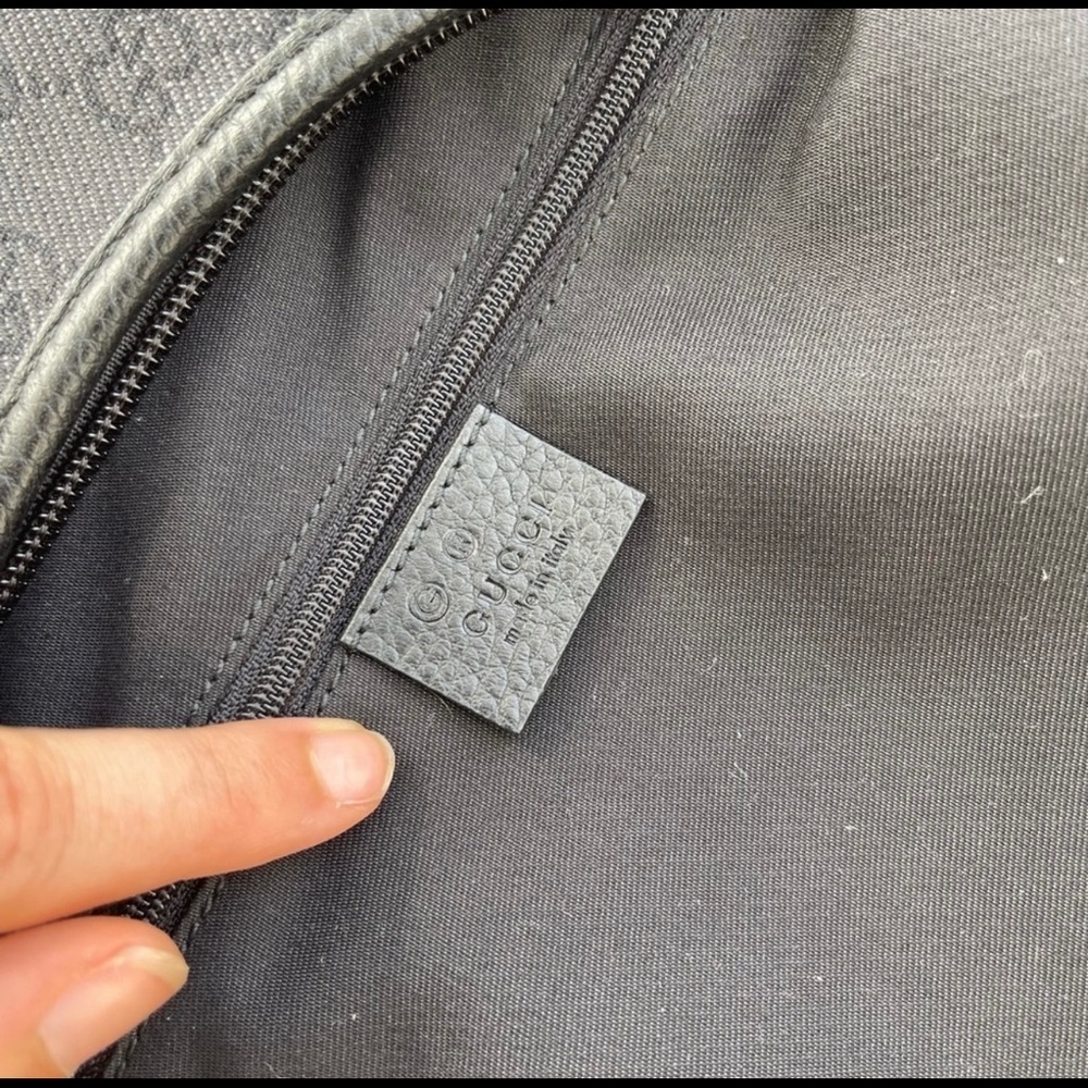 ✨ Authentic Gucci Abby Black Denim GG Monogram Shoulder Bag - Picture 8 of 16